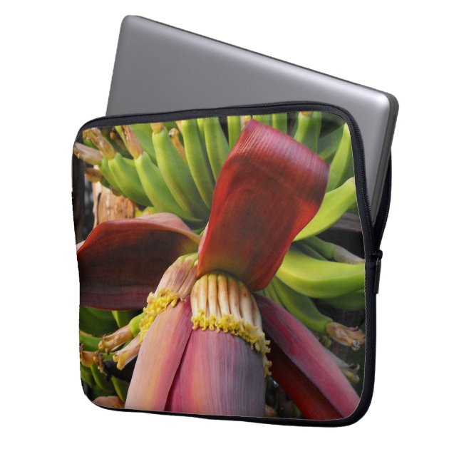 Banana Flower Laptop Sleeve (Front Left)