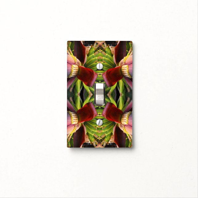 Banana Flower Pattern Light Switch Cover (In Situ)