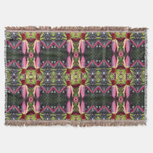 Banana Flower Pattern Throw Blanket