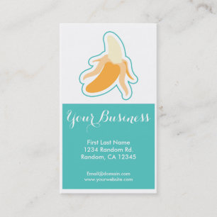 banana fruit customizable food business cards