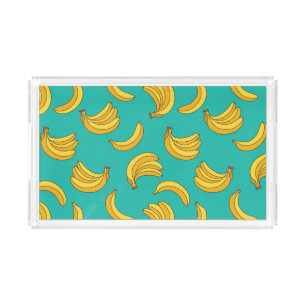 Banana Fruit Fun Pattern Acrylic Tray