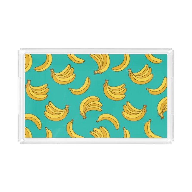 Banana Fruit Fun Pattern Acrylic Tray (Front)