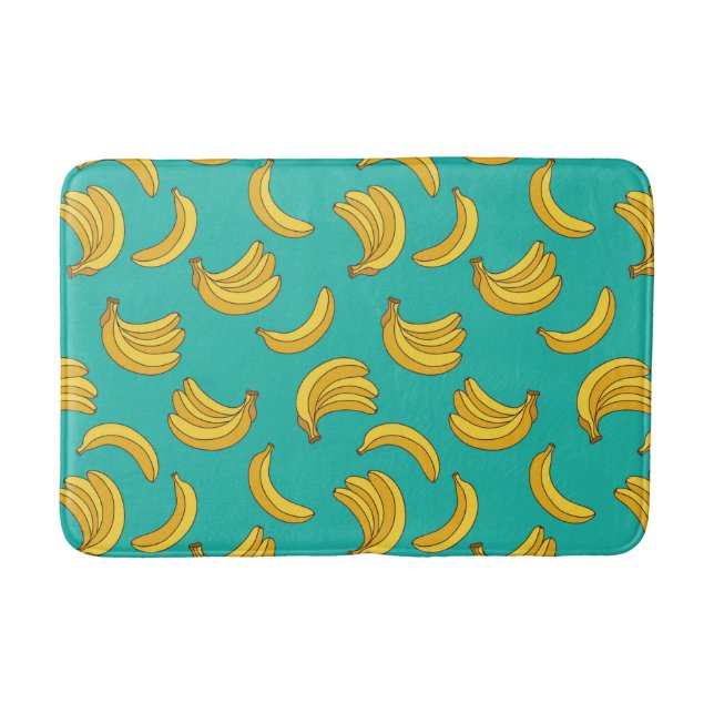 Banana Fruit Fun Pattern Bath Mat (Front)