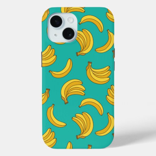 Banana Fruit Fun Pattern iPhone 15 Case