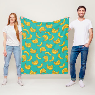 Banana Fruit Fun Pattern Fleece Blanket