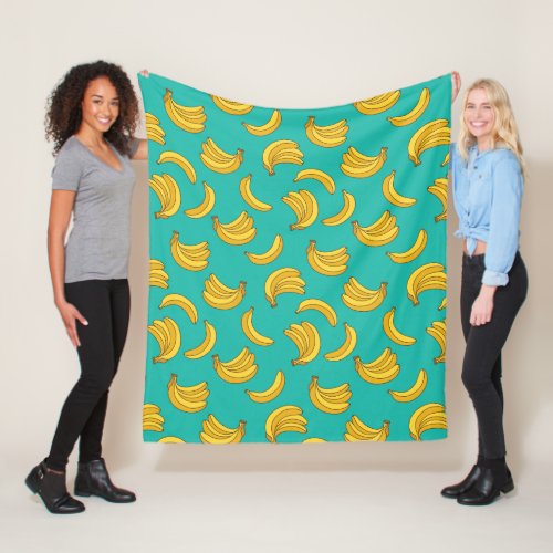 Banana Fruit Fun Pattern Fleece Blanket