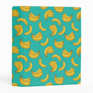 Banana Fruit Fun Pattern Mini Binder