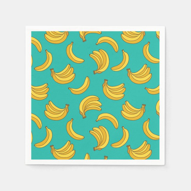 Banana Fruit Fun Pattern Napkins (Front)