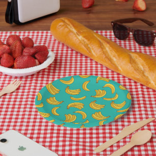 Banana Fruit Fun Pattern Paper Plates