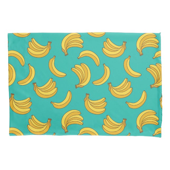 Banana Fruit Fun Pattern Pillow Case (Front-Left)
