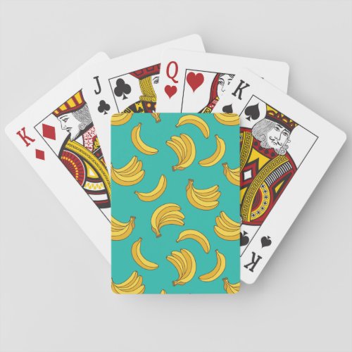 Banana Fruit Fun Pattern Poker Cards
