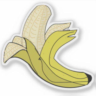 Banana Fruit Illustration Sticker