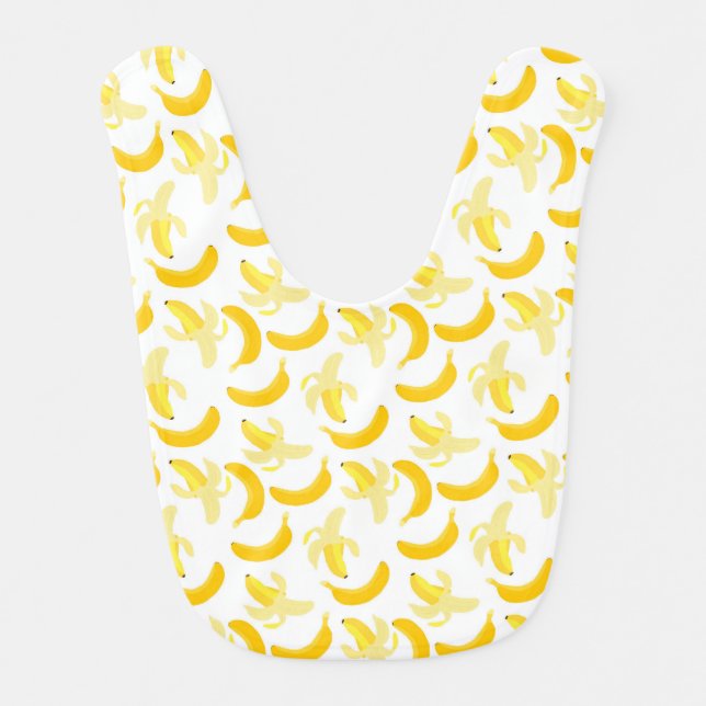 Banana fruit pattern baby bib (Front)