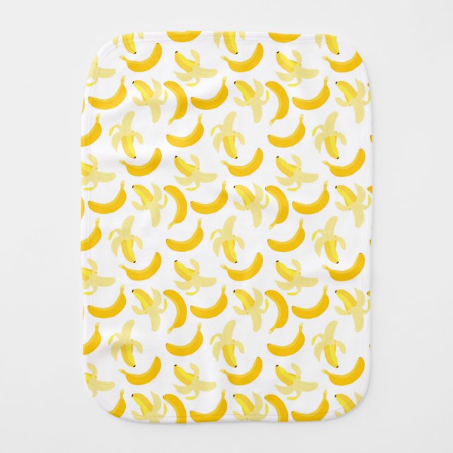 Banana fruit pattern baby burp cloth (Front)