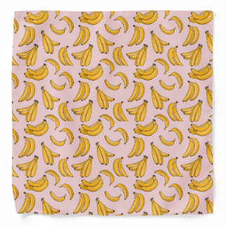 Banana fruit summer yellow pink bandana