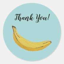 Banana Fruit Tropical Party Stickers