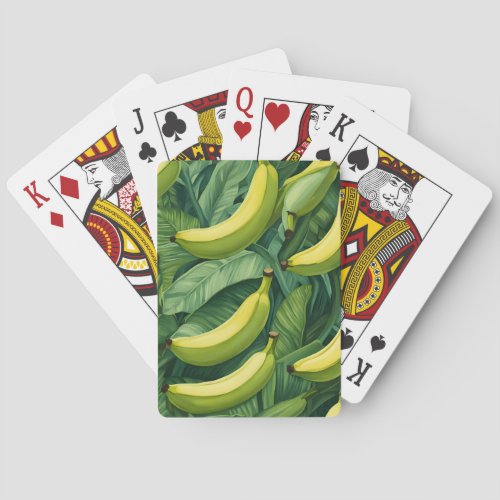 Banana Fruits and Leaves Tropical Mood  Poker Cards