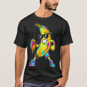 Banana Funny Basketball Drip Kids Youth Boys Girls T-Shirt