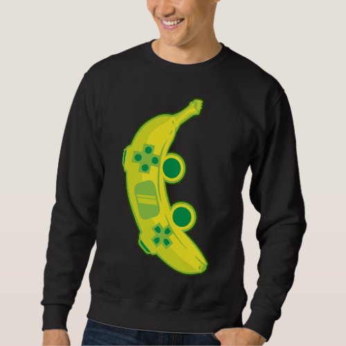 Banana Game Controller Gamer Fruit Food Technology Sweatshirt