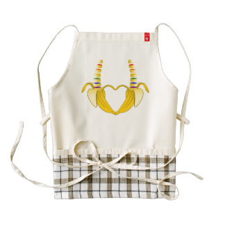 Banana Gay Pride Freedom Heart Zazzle HEART Apron