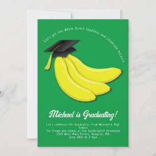 Banana Graduation Party Invitation