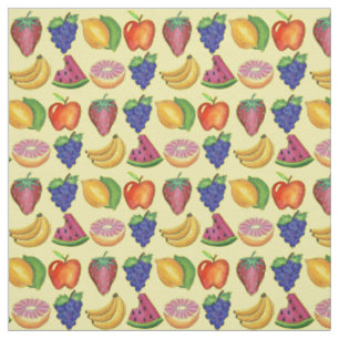 Banana Grape Strawberry Melon Fruits Fruit Fabric