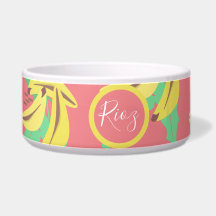 Banana Greenery Pattern Pink Green