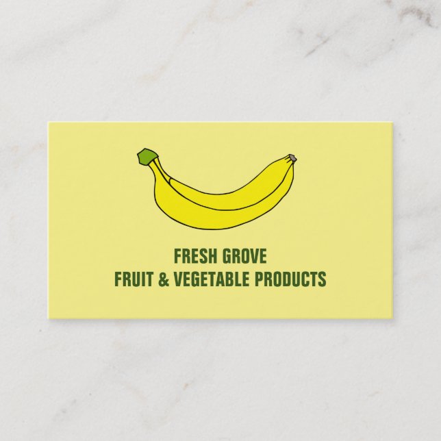 Banana, Greengrocers Business Card (Front)