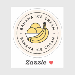 Banana ice cream aesthetic cute sticker