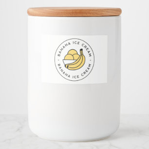 Banana ice cream flavor minimal food label