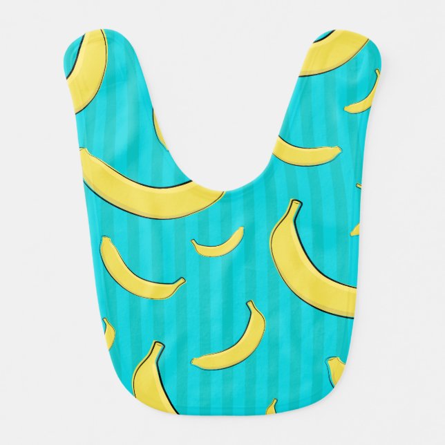 Banana Illustration Baby Bib (Front)