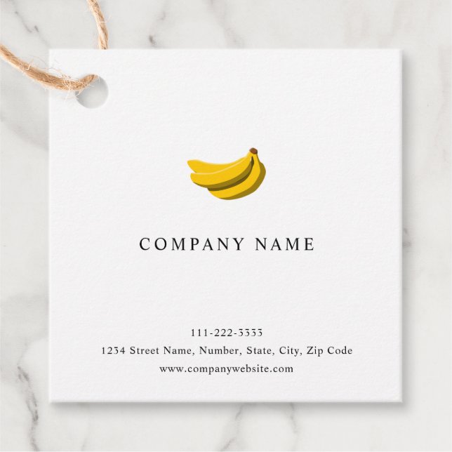 Banana Image Favor Tags (Front)