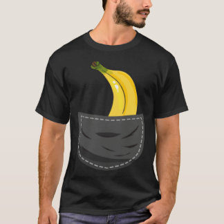 Banana In Pocket Graphic Fruit Vegan Veggie Health T-Shirt