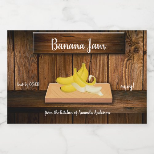 Banana Jam Product Label 3x2