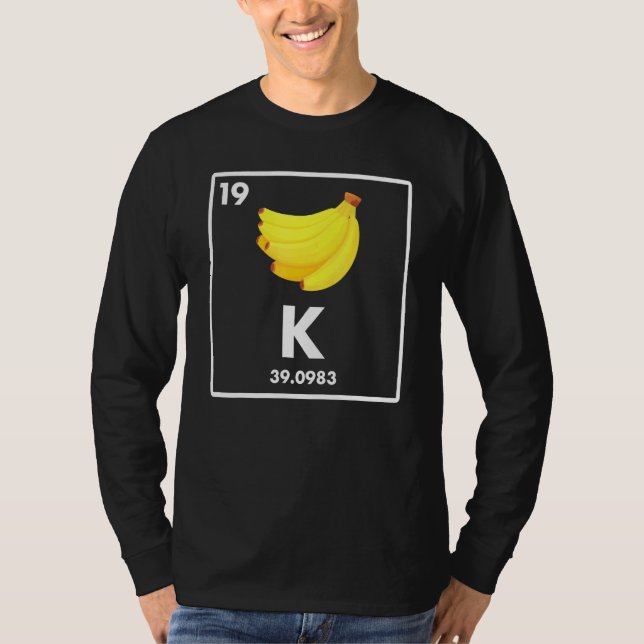 Banana   K   Potassium Joke   Vegetarian   Vegan   T-Shirt (Front)
