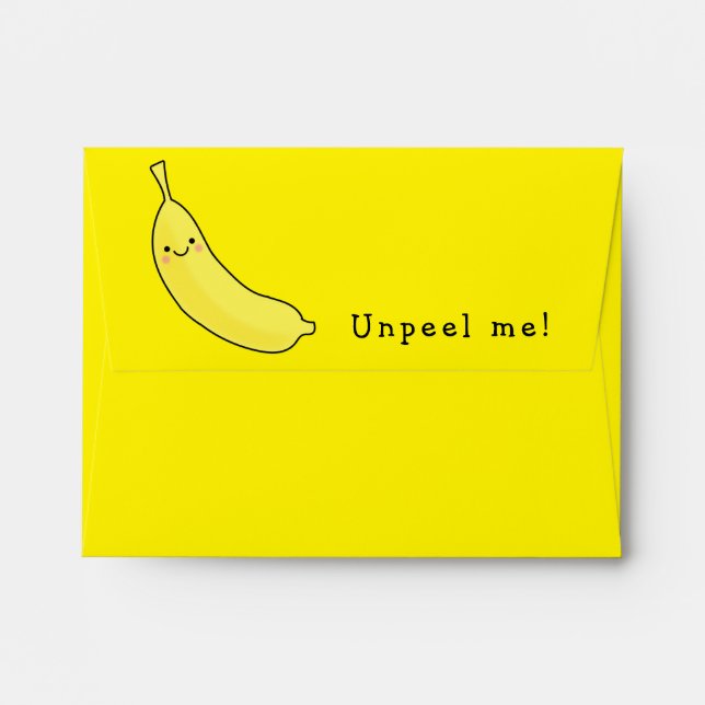 Banana Kid's Cute Kawaii Envelope (Back (Top Flap))