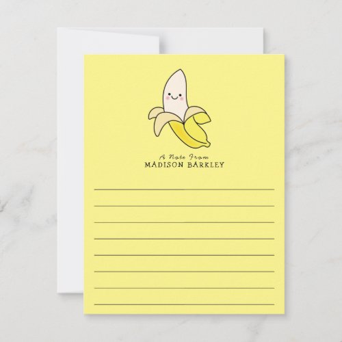 Banana Kids Cute Kawaii  Flat Stationary Cards