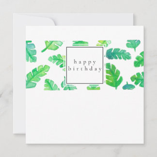 Banana Leaf Birthday Card