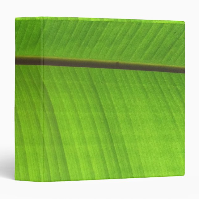 Banana Leaf Close-Up 3 Ring Binder (Front/Spine)