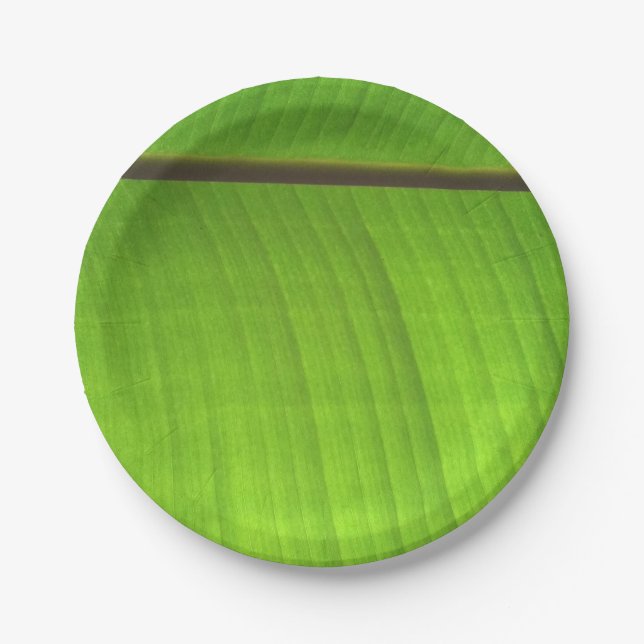 Banana Leaf Close-Up Paper Plates (Front)