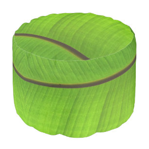 Banana Leaf Close-Up Pouf