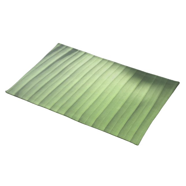Banana Leaf Closeup Cloth Placemat (On Table)