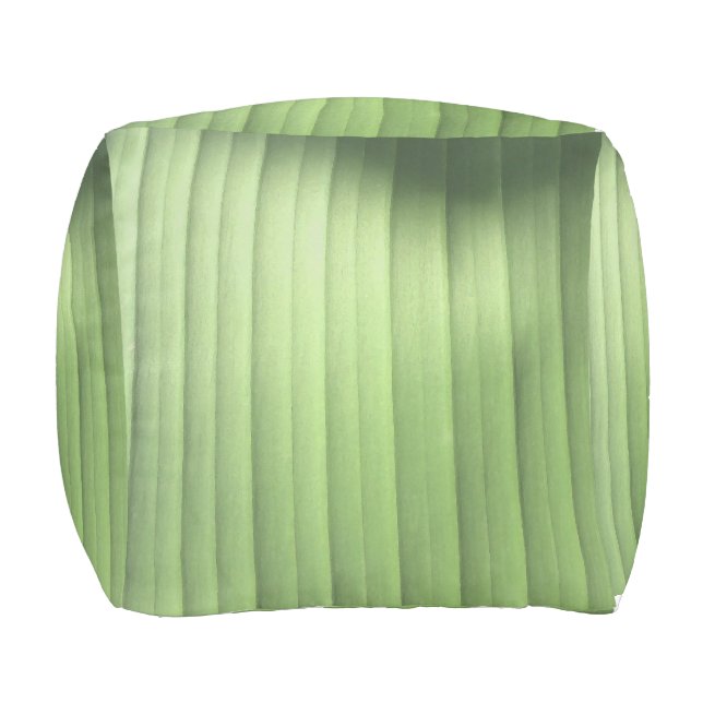 Banana Leaf Closeup Outdoor Pouf (Front)