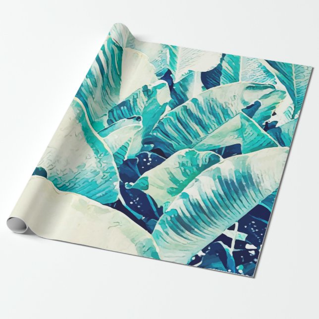 Banana Leaf Crush Wrapping Paper (Unrolled)