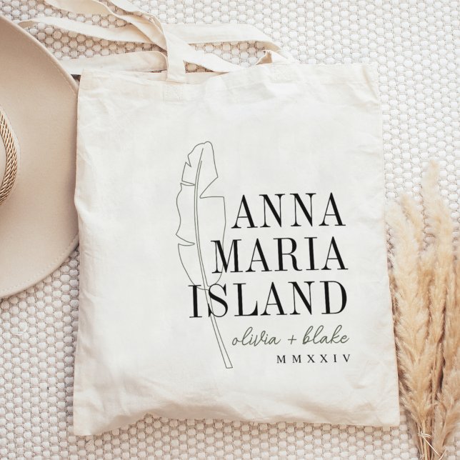 Banana Leaf Destination Wedding Welcome Tote Bag (Creator Uploaded)