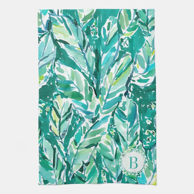 BANANA LEAF JUNGLE Green Tropical Towel (Vertical)