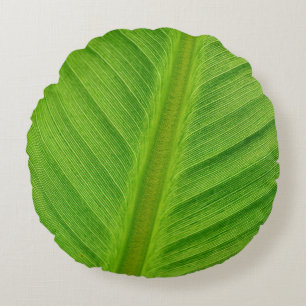 Banana leaf leaf banana fibers round pillow