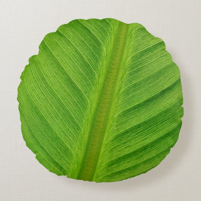 Banana leaf leaf banana fibers round pillow (Front)