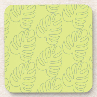banana leaf pattern  beverage coaster