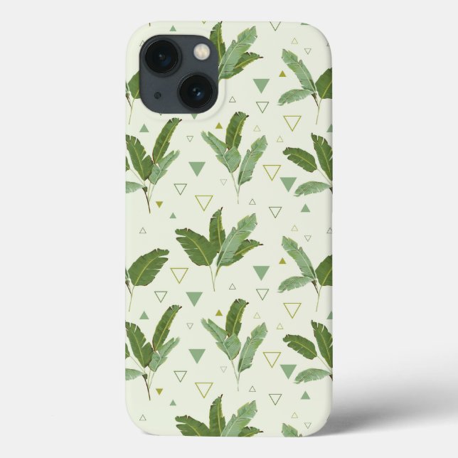 Banana Leaf With Triangles Case-Mate iPhone Case (Back)